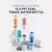 Bouteille d'eau portable 2 en 1 pour animaux avec récipient de nourriture et distributeur d'eau
